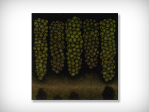 Five bunches of greengrapes